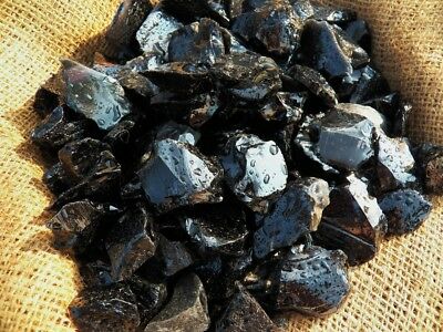 1000 Carat Lots Of Black Obsidian Rough - Plus A Very Nice Free Faceted Gemstone