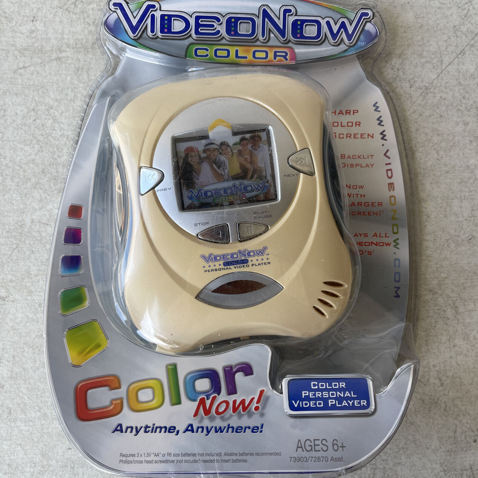 Videonow Color Battery Powered Personal Video Player For 6+ Ages Cream