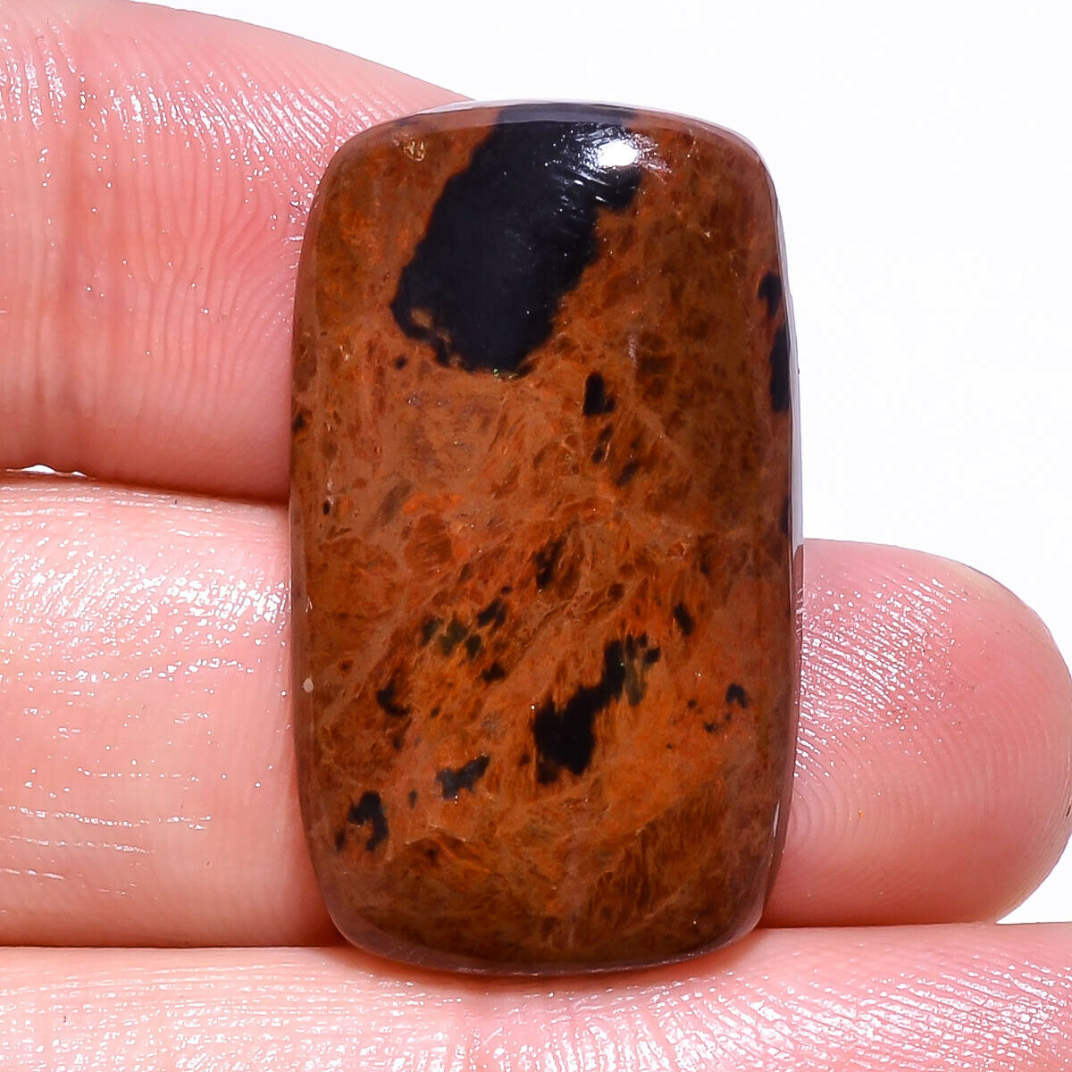 21.3 Ct. 100% Natural Mahogany Obsidian Radiant Cabochon Loose Gemstone As-2791