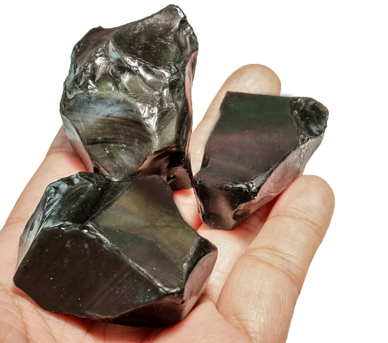 478.3ct Natural Mexican Rainbow Obsidian Facet Rough Specimen Yro694