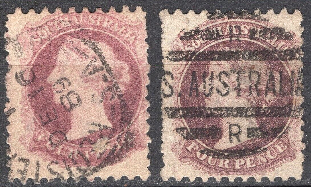 South Australia 1876/84 Stamp Sc. # 68/68a Used