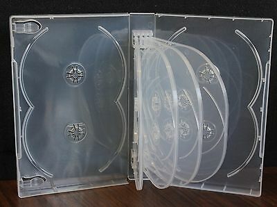 New Premium 1 Clear Multi 12 Discs Replace Holder Dvd Cd Movie Game Cases 33mm