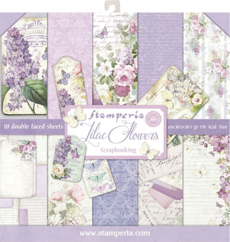 Stamperia Double-sided Paper Pad 12"x12" 10/pkg-lilac, 10 Designs/1 Each