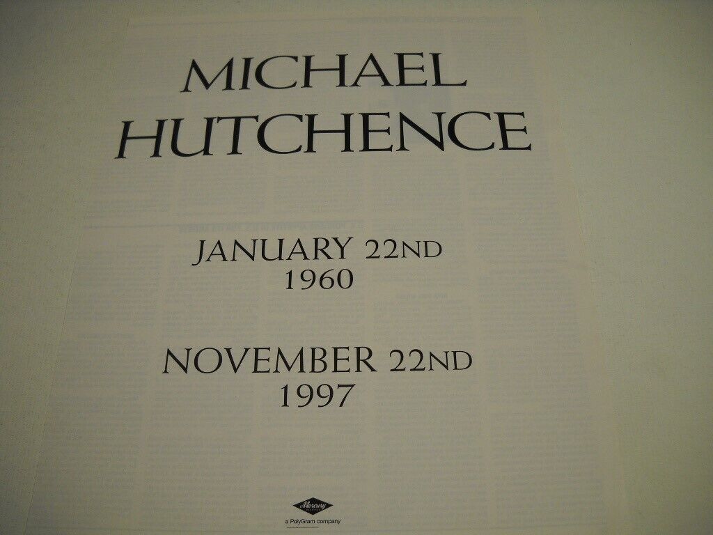 Michael Hutchence From Inxs January 22, 1960 - November 22, 1997 Promo Poster Ad