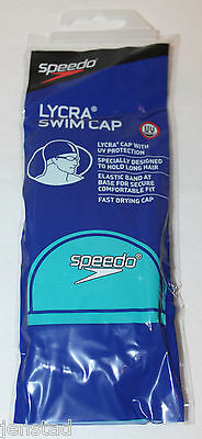 Speedo Lycra Swim Cap Dark Teal Uv Protection Stretch Sun Protection Swimwear